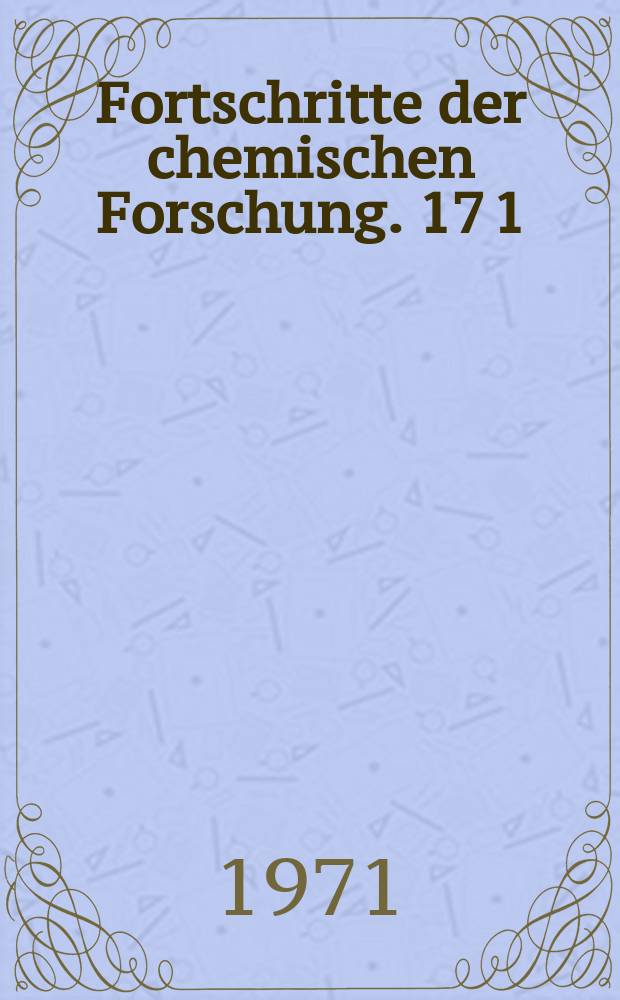 Fortschritte der chemischen Forschung. 17 [1] : Spectroscopy with lasers