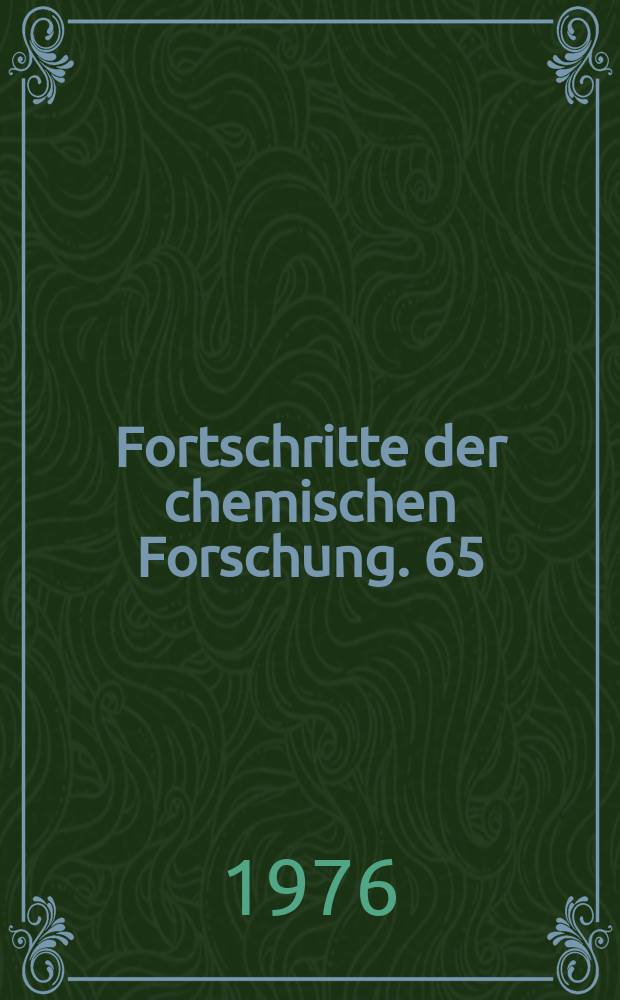 Fortschritte der chemischen Forschung. 65 : Theoretical inorganic chemistry
