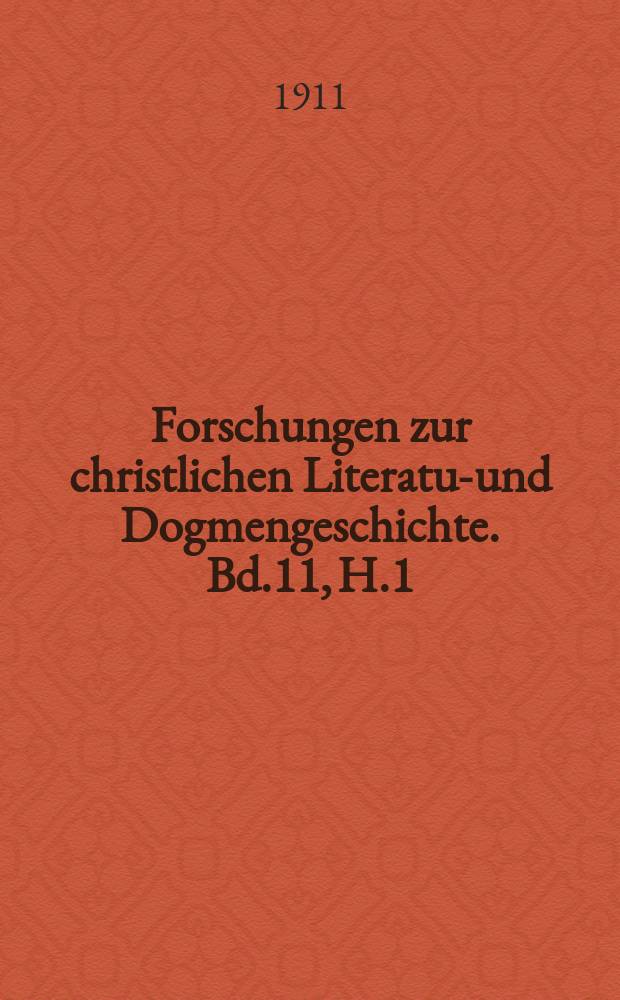 Forschungen zur christlichen Literatur- und Dogmengeschichte. Bd.11, H.1 : Die Genugtuung für die Sünde nach der Auffassung der russischen Orhodoxie