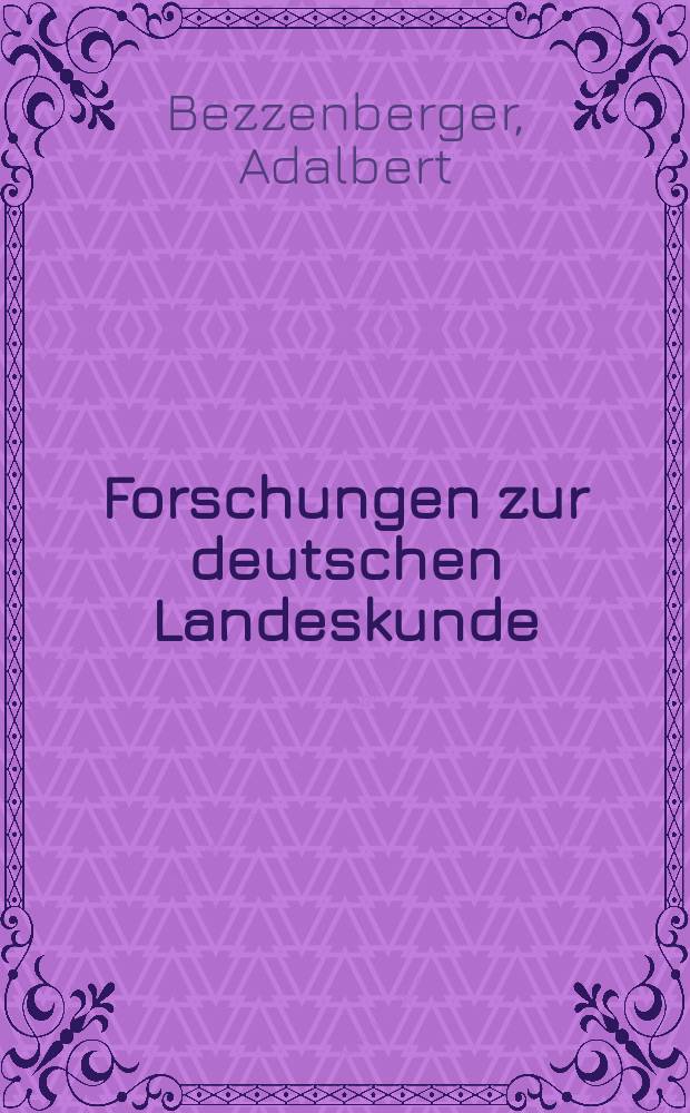 Forschungen zur deutschen Landeskunde : Ver&ouml;ffentlichungen der Abteilung f&uuml;r Landeskunde im Reichsamt f&uuml;r Landesaufnahme und der Deutschen geographischen Gesellschaft. Bd.3, H.4 : Die kurische Nehrung und ihre Bewohner