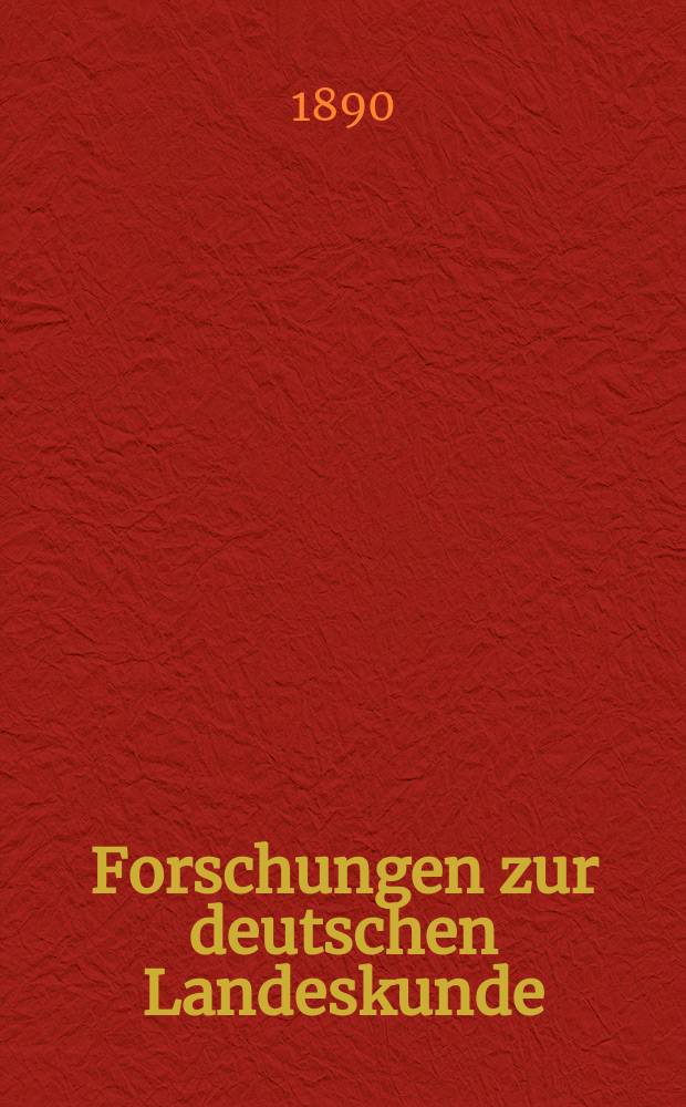 Forschungen zur deutschen Landeskunde : Ver&ouml;ffentlichungen der Abteilung f&uuml;r Landeskunde im Reichsamt f&uuml;r Landesaufnahme und der Deutschen geographischen Gesellschaft. Bd.5, H.1 : N&auml;hrpflanzen Mitteleuropas, ihre Heimat, Einf&uuml;hrung in das Gebiet und Verbreitung innerhalb desselben