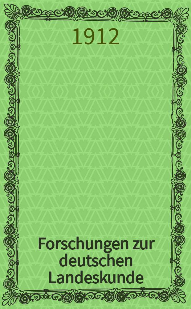 Forschungen zur deutschen Landeskunde : Veröffentlichungen der Abteilung für Landeskunde im Reichsamt für Landesaufnahme und der Deutschen geographischen Gesellschaft. Bd.19, H.5 : Niederschlagskarten des Taunus