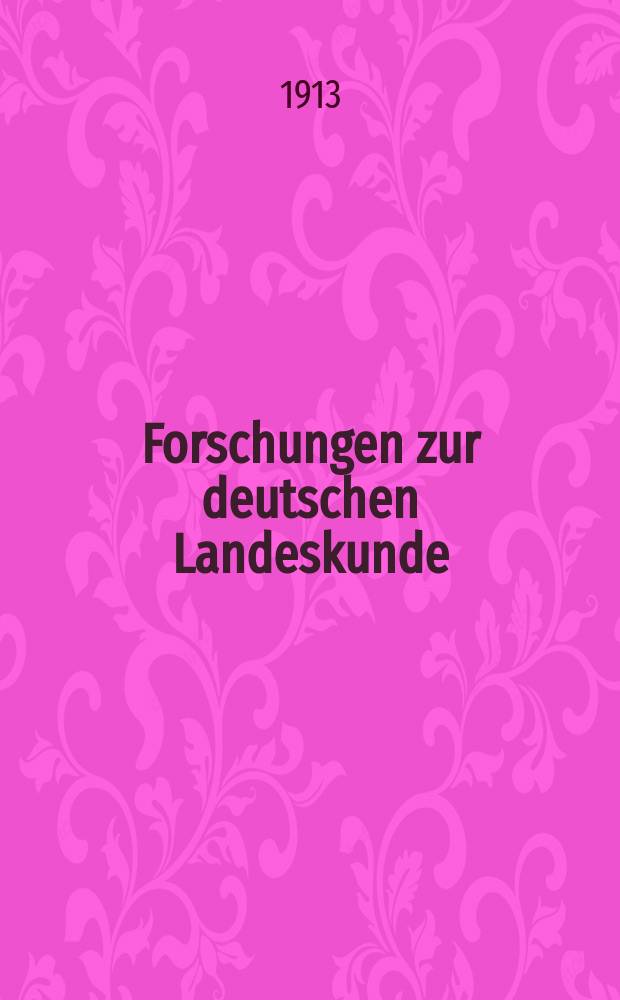 Forschungen zur deutschen Landeskunde : Ver&ouml;ffentlichungen der Abteilung f&uuml;r Landeskunde im Reichsamt f&uuml;r Landesaufnahme und der Deutschen geographischen Gesellschaft. Bd.20, H.5 : Beitr&auml;ge zur physikalischen Geographie und Siedlungskunde des schleswig-holsteinischen Sandr-(Geest-) Gebietes