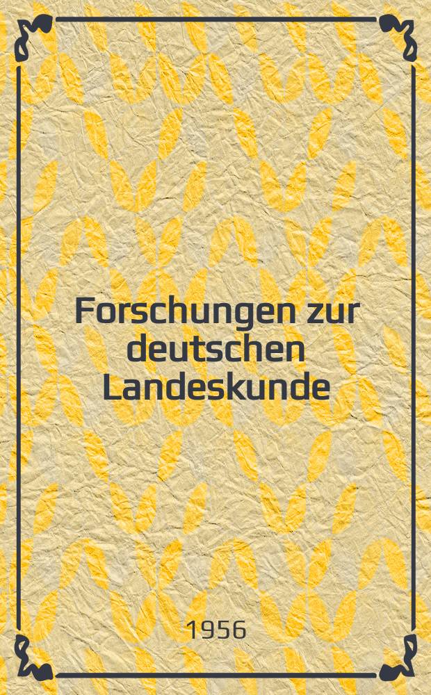 Forschungen zur deutschen Landeskunde : Veröffentlichungen der Abteilung für Landeskunde im Reichsamt für Landesaufnahme und der Deutschen geographischen Gesellschaft. Bd.94 : Südtiroler geomorphologische Studien