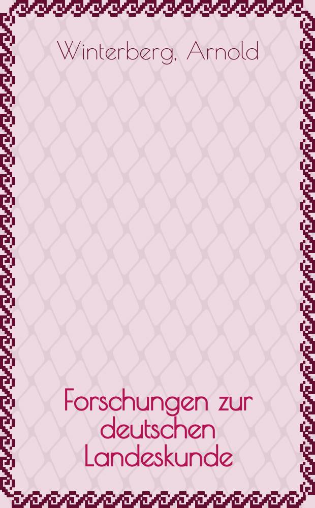 Forschungen zur deutschen Landeskunde : Ver&ouml;ffentlichungen der Abteilung f&uuml;r Landeskunde im Reichsamt f&uuml;r Landesaufnahme und der Deutschen geographischen Gesellschaft. Bd.95 : Das Bourtanger Moor