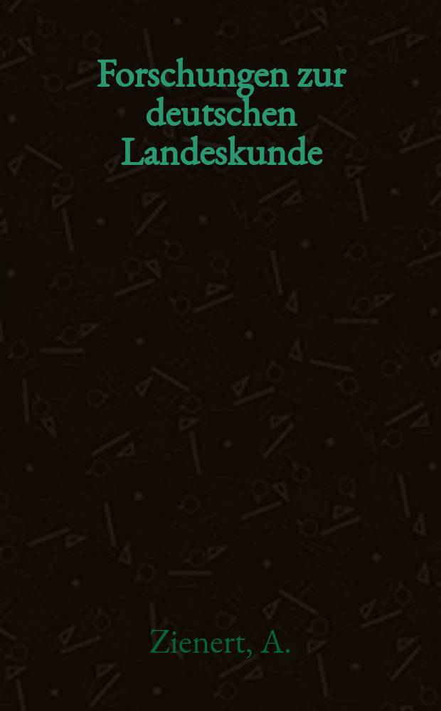 Forschungen zur deutschen Landeskunde : Ver&ouml;ffentlichungen der Abteilung f&uuml;r Landeskunde im Reichsamt f&uuml;r Landesaufnahme und der Deutschen geographischen Gesellschaft. Bd.128 : Die Gro&szlig;formen des Schwarzwaldes