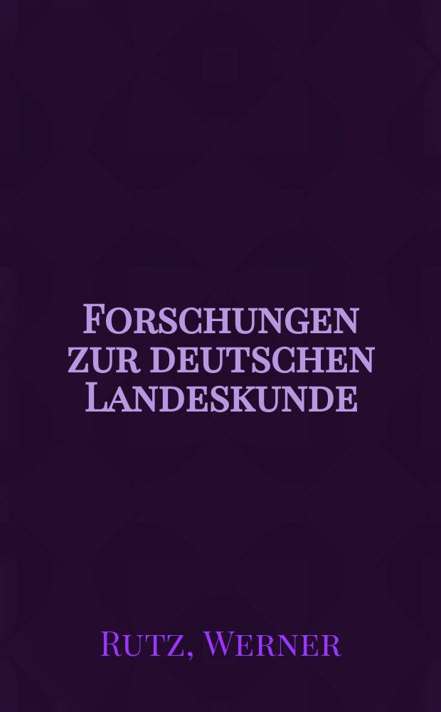 Forschungen zur deutschen Landeskunde : Veröffentlichungen der Abteilung für Landeskunde im Reichsamt für Landesaufnahme und der Deutschen geographischen Gesellschaft. Bd.186 : Die Brennerverkehrswege: Straße, Schiene, Autobahn