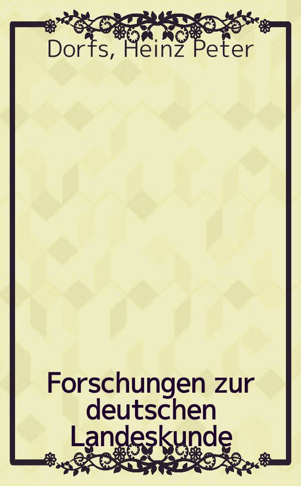 Forschungen zur deutschen Landeskunde : Veröffentlichungen der Abteilung für Landeskunde im Reichsamt für Landesaufnahme und der Deutschen geographischen Gesellschaft. Bd.201 : Wesel