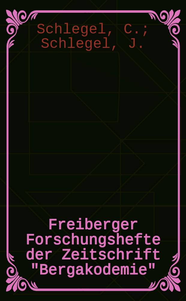 Freiberger Forschungshefte der Zeitschrift "Bergakodemie" : Werkstofffluss und Kontaktspannungen beim Walzen auf der Flachbahn und in ausgewählten Strerkkalibern. Einfluss der Pulvereigenschaften und Formgebungsbedingungen Beim Warmwalzen von Eisen- und Cr-Ni-Stahlpulvern auf den Verdichtungsvorgang und die Eigenschaften der Bänder