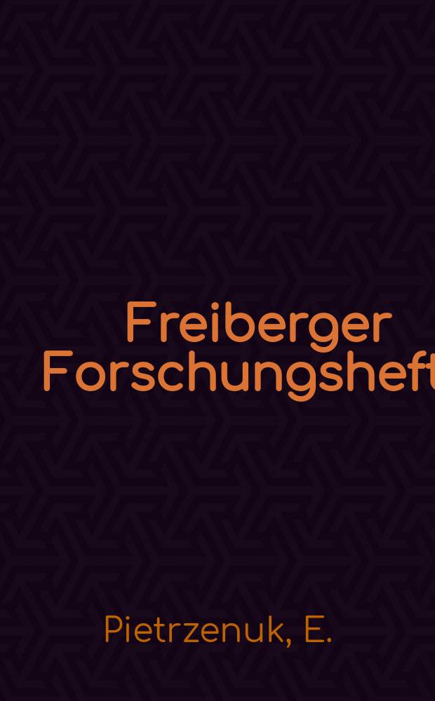 Freiberger Forschungshefte : Beihefte der Zeitschrift "Bergakademie" : Zur Mikrofauna einiger Liasvorkommen in der Deutschen Demokratischen Republik