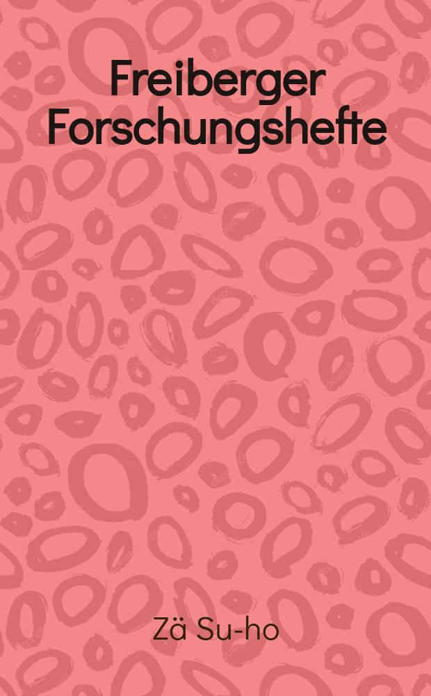 Freiberger Forschungshefte : Beihefte der Zeitschrift "Bergakademie" : Luftmagnetik