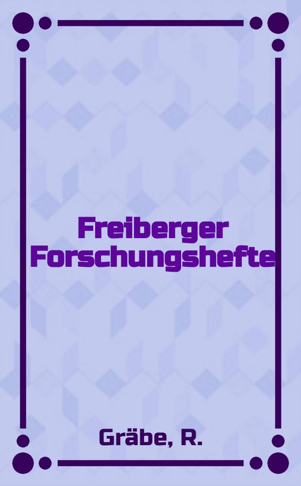 Freiberger Forschungshefte : Beihefte der Zeitschrift "Bergakademie" : Die Grundwasserverhältnisse im Ostthüringischen Schiefergebirge