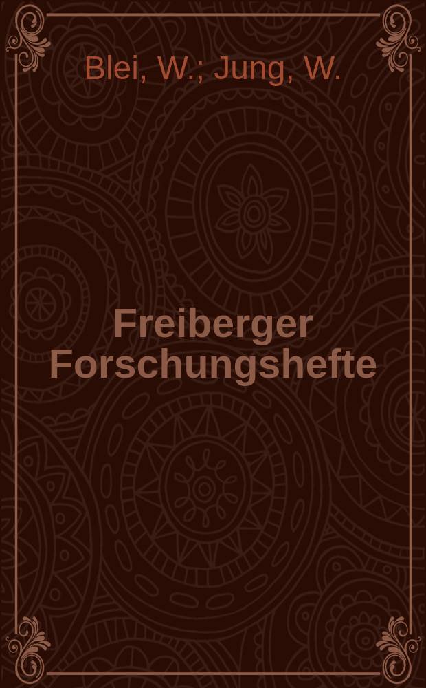Freiberger Forschungshefte : Beihefte der Zeitschrift "Bergakademie" : Über die anomalen Zechsteinprofile im Bereich der Mansfelder Mulde