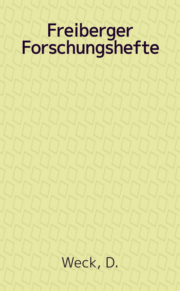 Freiberger Forschungshefte : Beihefte der Zeitschrift "Bergakademie" : Das Problem des Filterkuchens in Bohrungen