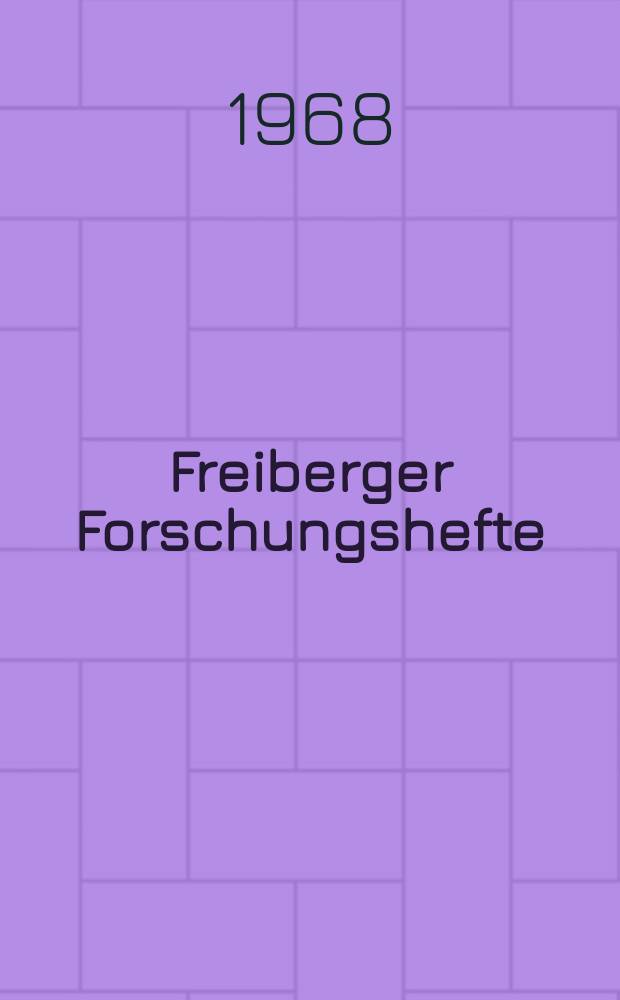Freiberger Forschungshefte : Beihefte der Zeitschrift "Bergakademie" : Geologisch-geophysikalische Studien im Gebiet des Westmährischen Moldanubikus