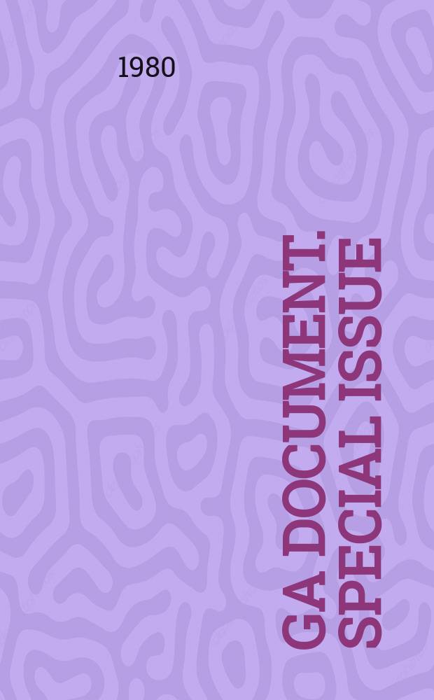 GA Document. Special issue : A serial chronicle of mod. architecture