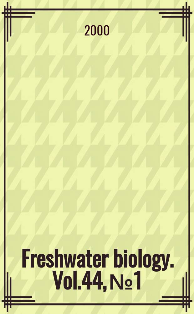 Freshwater biology. Vol.44, №1