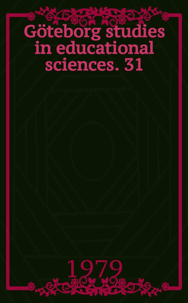 Göteborg studies in educational sciences. 31 : Socialisation och involvering i idrott