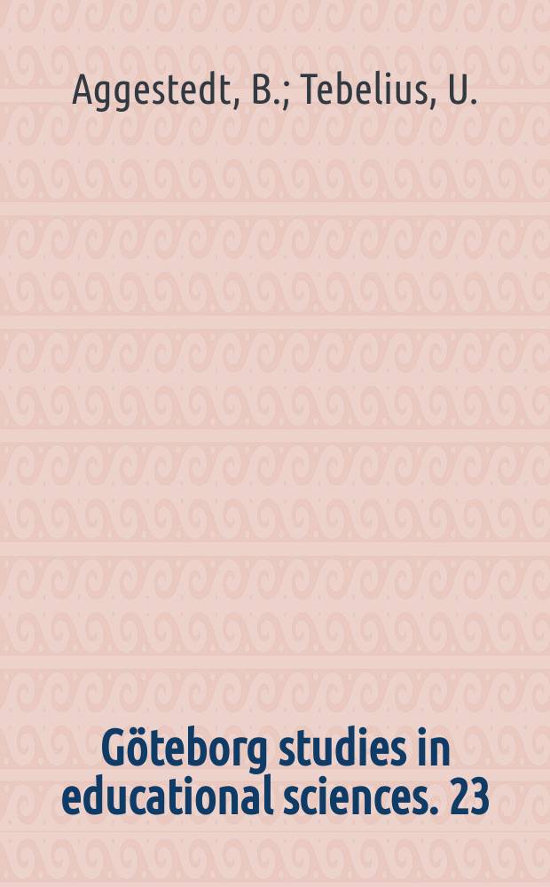 Göteborg studies in educational sciences. 23 : Barns upplevelser av idrott