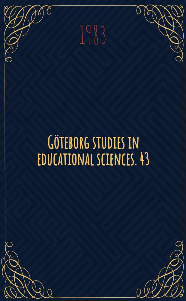 Göteborg studies in educational sciences. 43 : Avslappningsträning i skolan