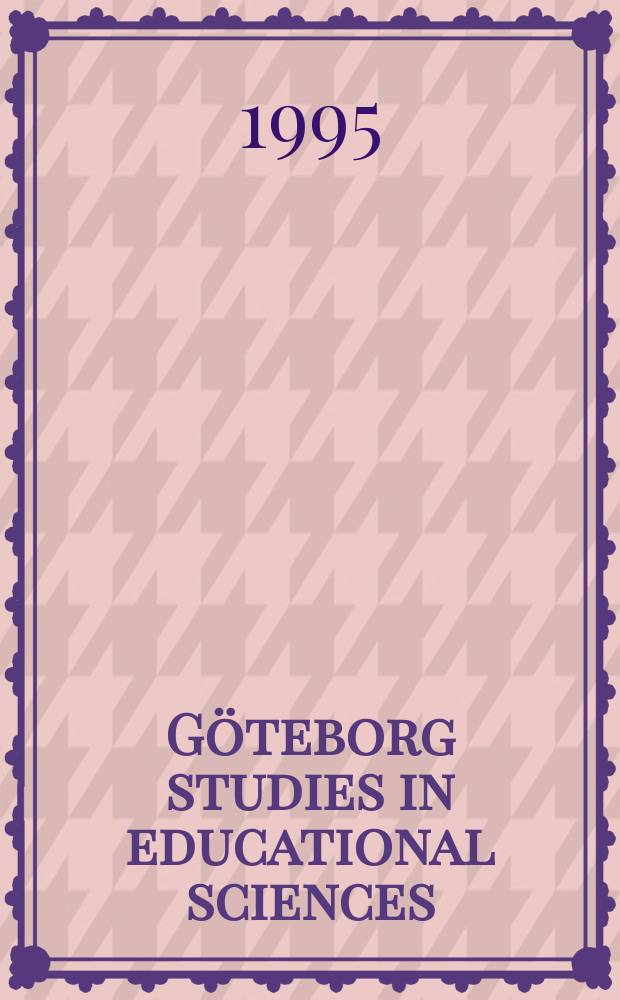 Göteborg studies in educational sciences : Subjektiv bedömning ...