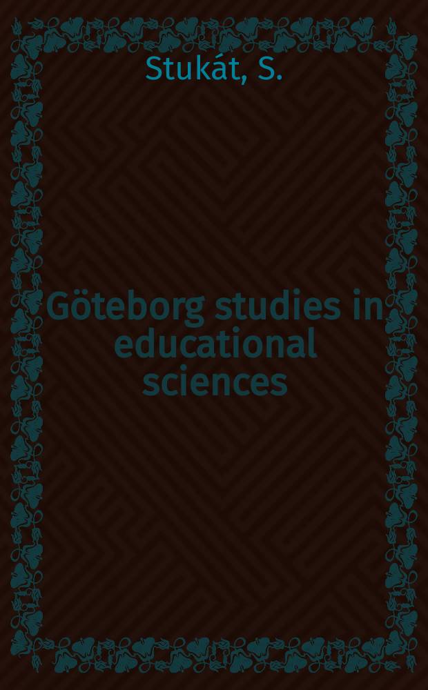 Göteborg studies in educational sciences : Lärares planering under och efter ...