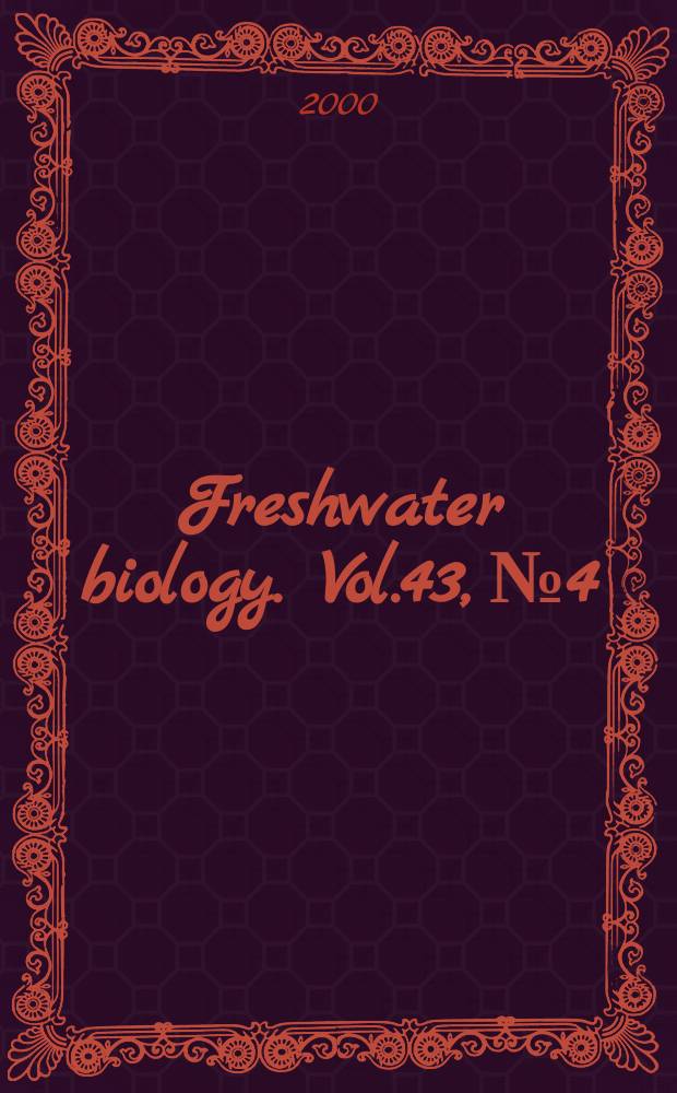 Freshwater biology. Vol.43, №4
