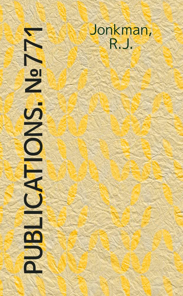 [Publications]. №771 : It leewarders