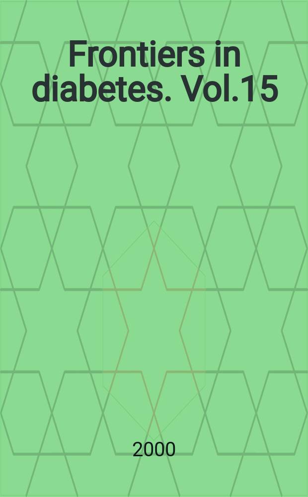 Frontiers in diabetes. Vol.15 : Molecular pathogenesis of MODYs