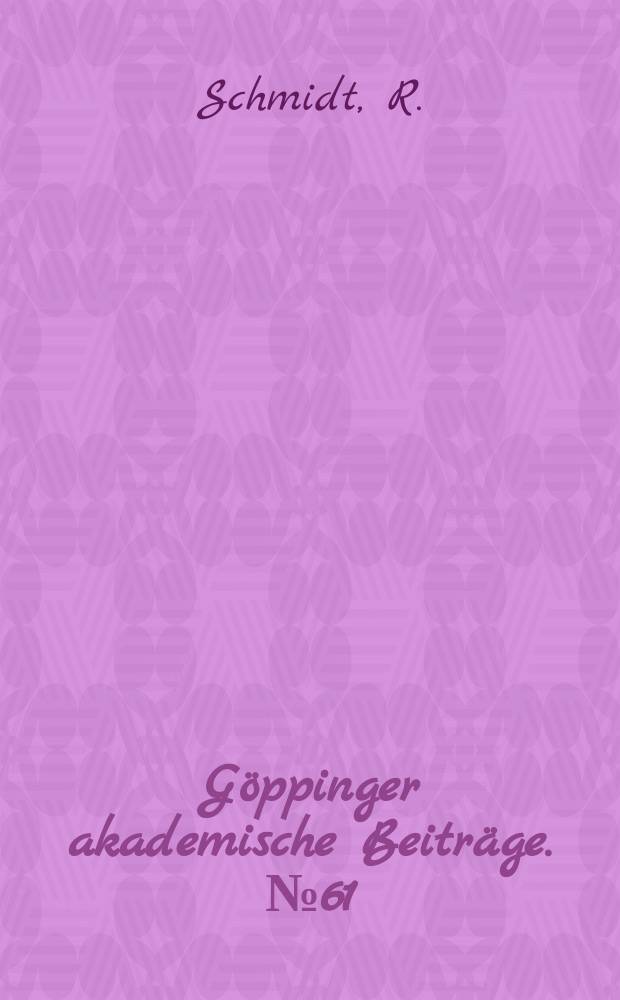 Göppinger akademische Beiträge. №61 : L'adjectif de relation en français ...