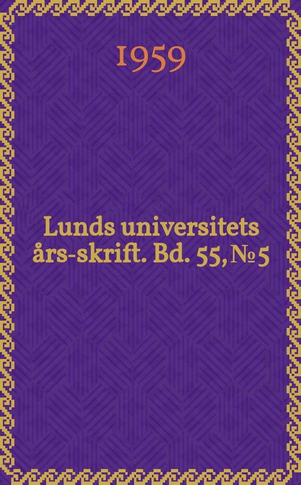 Lunds universitets års-skrift. Bd. 55, № 5 : Chile expedition 1948-1949. Reports of the Lund university Chile expedition 1948-1949