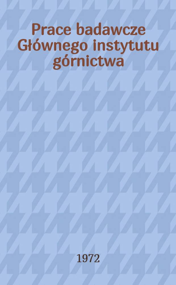 Prace badawcze Głównego instytutu górnictwa : Komunikat. Teoria stabilizacji rozpływu powietrza ...