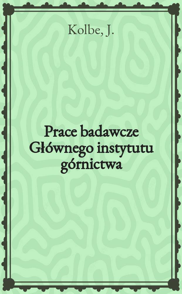 Prace badawcze Głównego instytutu górnictwa : Komunikat. Wpływ zbiorników na zdolność produkcyjną zakładu górniczego