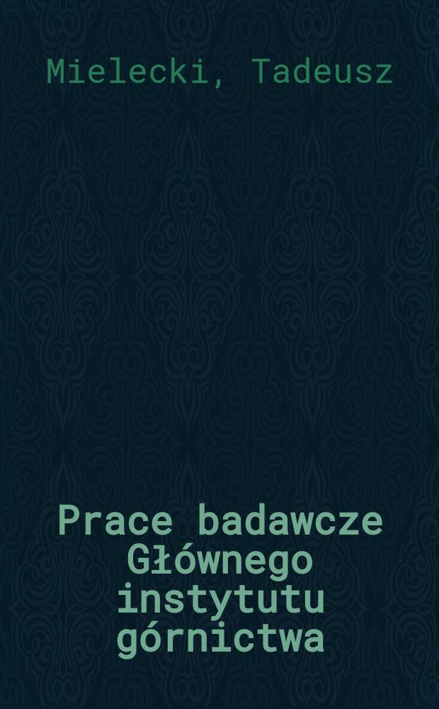 Prace badawcze Głównego instytutu górnictwa : Komunikat. №65 : O zawartości siarki w węglach Zagłębia Górno- śląskiego