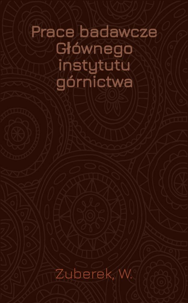 Prace badawcze Głównego instytutu górnictwa : Komunikat. Sejsmoakustyczna charakterystyka ...