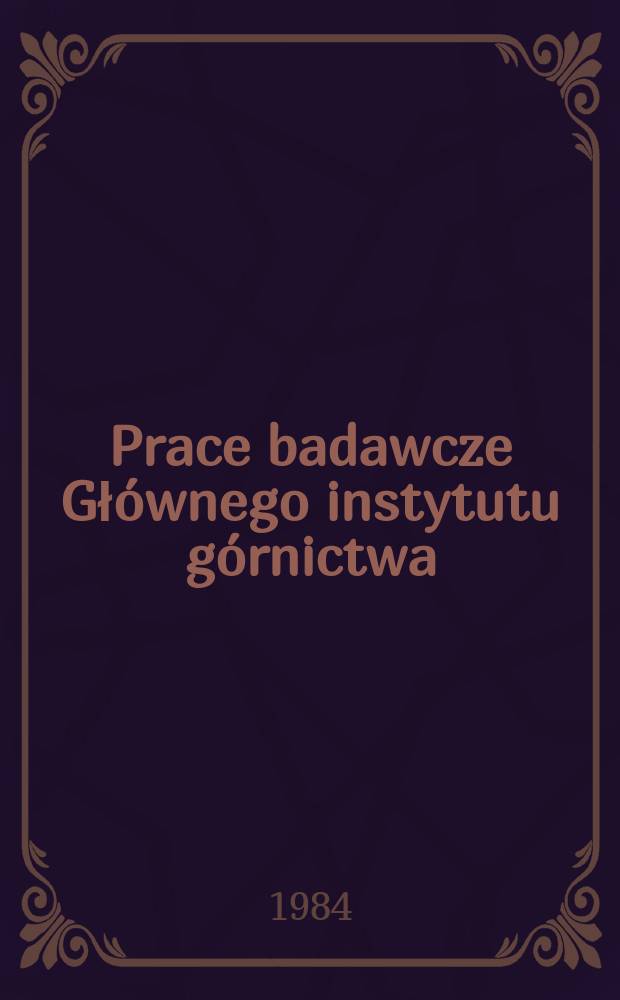 Prace badawcze Gł&oacute;wnego instytutu g&oacute;rnictwa : Komunikat. Wł&oacute;kno węglowe komponentem tworzywa ...