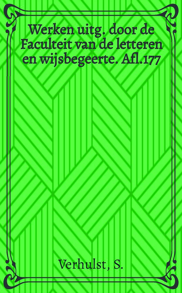 Werken uitg. door de Faculteit van de letteren en wijsbegeerte. Afl.177 : La frottola (XIV-XV sec.)