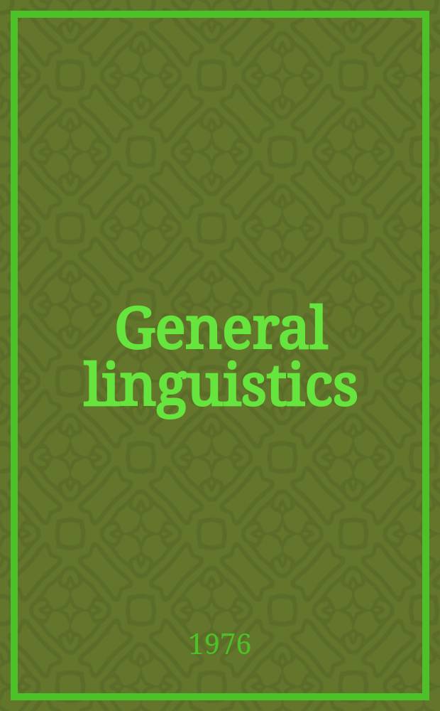 General linguistics