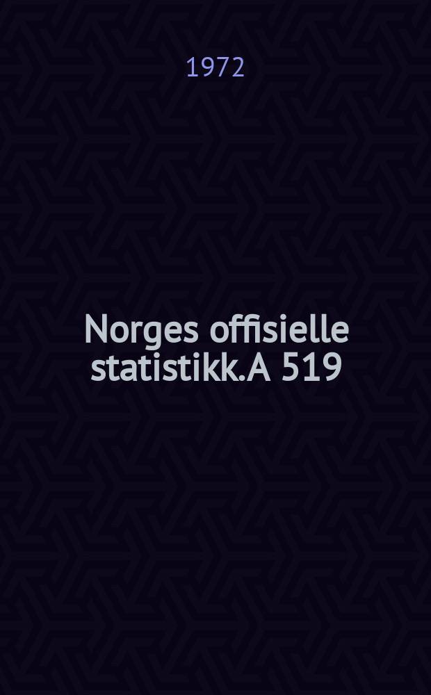 Norges offisielle statistikk. A 519