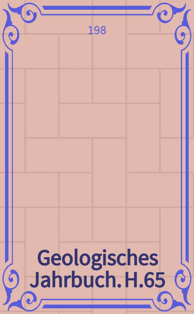 Geologisches Jahrbuch. H.65 : Das Späte Apt und frühe Alb Nordwestdeutschlands Versuch der umfassenden Analyse einer Schichtenfolgen