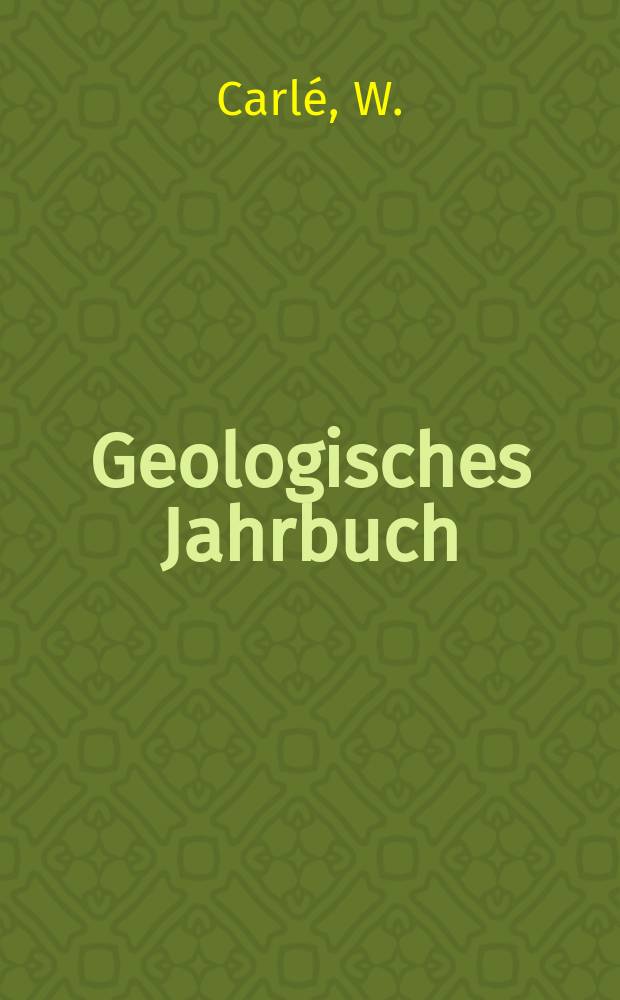 Geologisches Jahrbuch : Hrsg. von den Geologischen Landesanstalten der Bundesrepublik Deutschland. H.16 : Bau und Entwicklung der Südwestdeutschen Grossshole