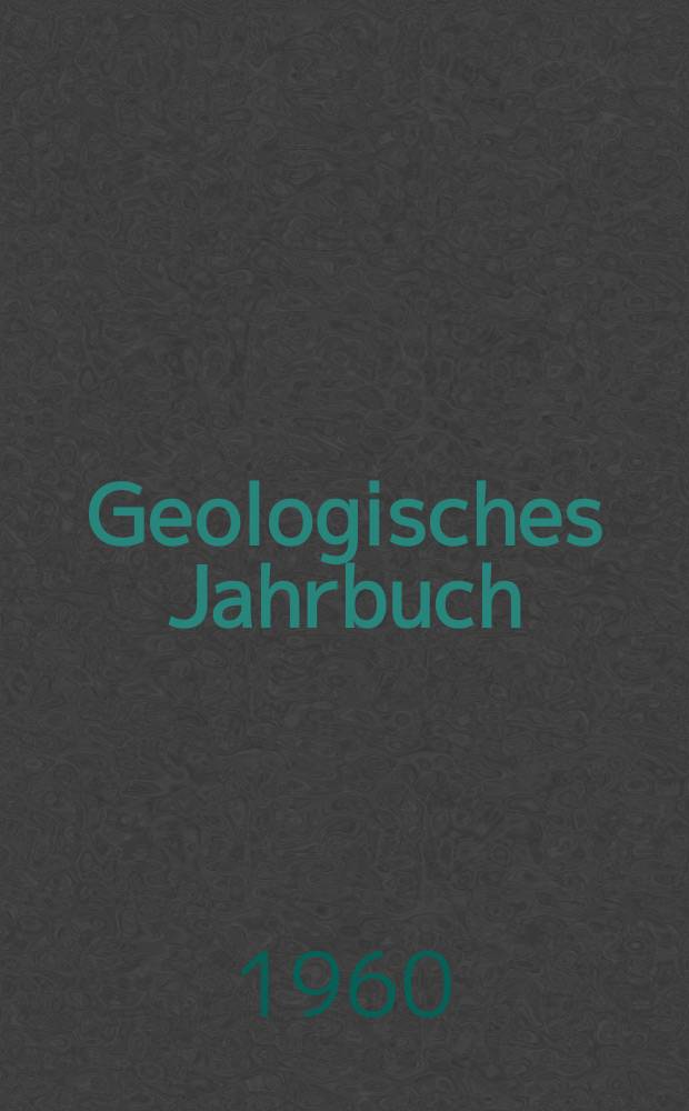Geologisches Jahrbuch : Hrsg. von den Geologischen Landesanstalten der Bundesrepublik Deutschland. H.41 : Zur Kenntnis von Genesis, Metamorphose und Faziesverhältnissen des Straßfurtlagens im Grubenfeld Hildesia-Mathildehall, Diekholzen bei Hildesheim