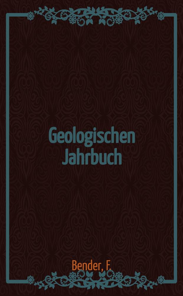 Geologischen Jahrbuch : Hrsg. von der Bundesanstalt für Bodenforschung und den Geologischen Landesämtern der Bundesrepublik Deutschland. H.10 : Explanatory notes on the geological map of the Wadi ...