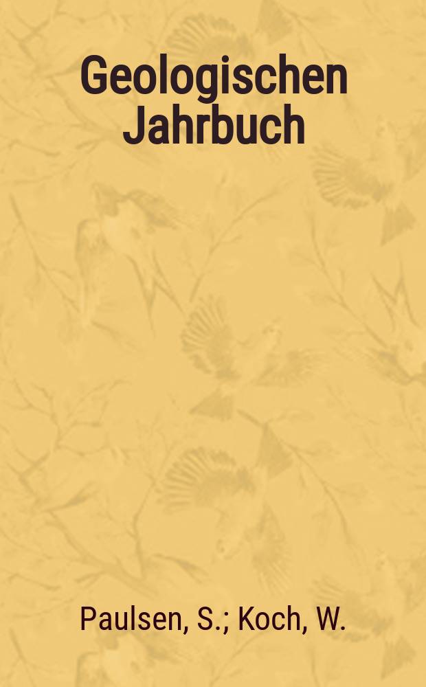 Geologischen Jahrbuch : Hrsg. von der Bundesanstalt für Bodenforschung und den Geologischen Landesämtern der Bundesrepublik Deutschland. H.38 : Die Marine Kreide in Teilen der Alta Verapaz ...