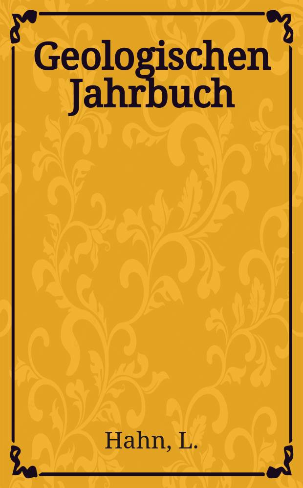 Geologischen Jahrbuch : Hrsg. von der Bundesanstalt f&uuml;r Bodenforschung und den Geologischen Landes&auml;mtern der Bundesrepublik Deutschland. H.59 : Outline of the geology and the mineral potential ...