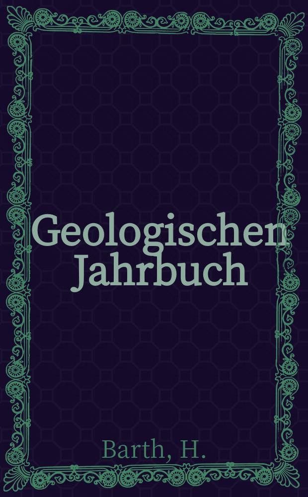 Geologischen Jahrbuch : Hrsg. von der Bundesanstalt für Bodenforschung und den Geologischen Landesämtern der Bundesrepublik Deutschland. H.72 : Explanatory notes on the 1:500000 provisional ...