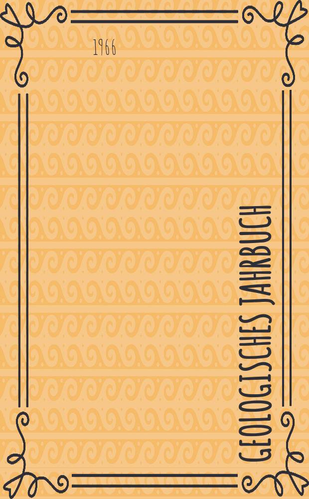 Geologisches Jahrbuch : Hrsg. von den Geologischen Landesanstalten der Bundesrepublik Deutschland. H.68 : Zur Geologie und Hydrogeologie von Syrien