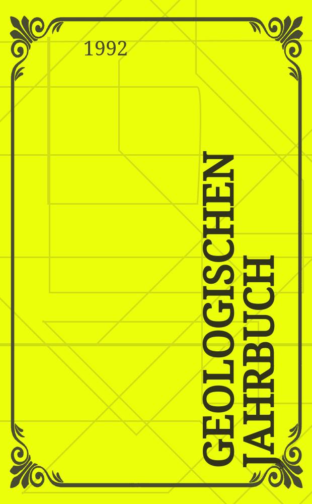 Geologischen Jahrbuch : Hrsg. von der Bundesanstalt für Bodenforschung und den Geologischen Landesämtern der Bundesrepublik Deutschland. H.82 : The Lower Karoo in the Mid-Zambezi basin ...