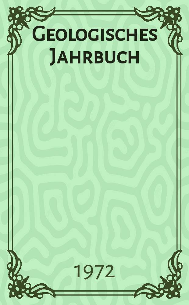 Geologisches Jahrbuch : Hrsg. von der Bundesanstalt für Bodenforschung und den geol. Landesämtern der Bundesrepublik Deutschland. H.2 : 2. Internationale Fachtagung zur Wasserwege mittels künstlicher und natürlicher Markierungsmittel Freiburg Br. 1970. Vorträge Diskussionen und Beiträge