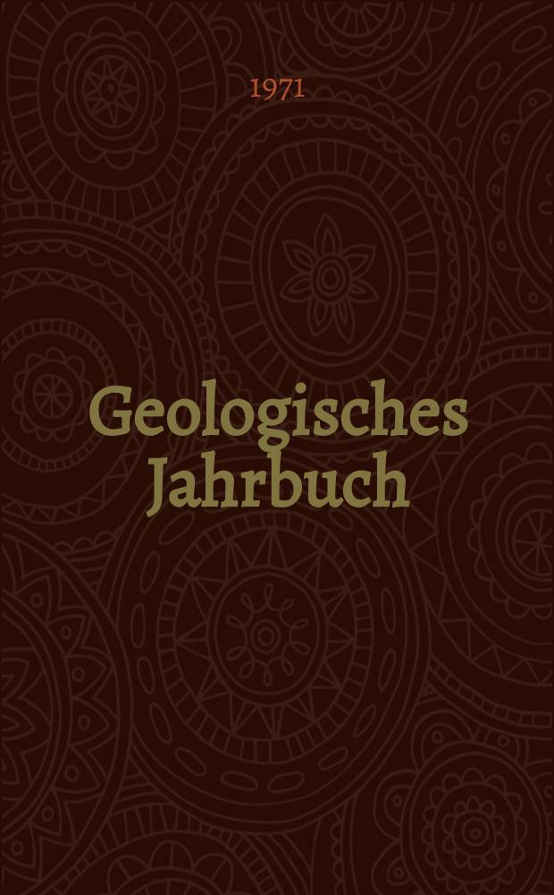 Geologisches Jahrbuch : Hrsg. von den Geologischen Landesanstalten der Bundesrepublik Deutschland. H.105 : Untersuchungen über Blei - und Zinkgebalte in Gewässern des Westharzes